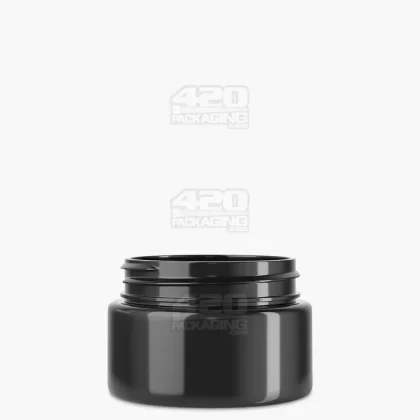 Straight Sided Black Plastic Jars | 53mm – 2oz – 200 Count - Vape Store