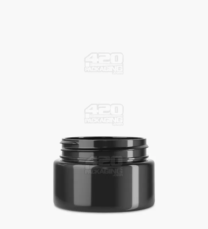 Straight Sided Black Plastic Jars | 53mm – 2oz – 200 Count - Vape Store