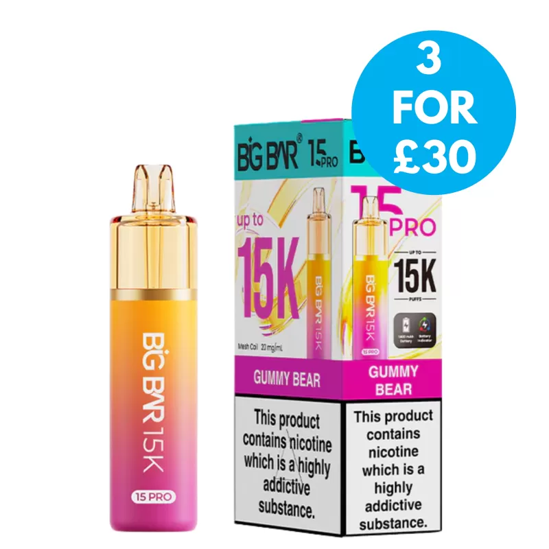 20mg (2%) Big Bar 15k Pro Prefilled Pod Vape Kit - Vape Co