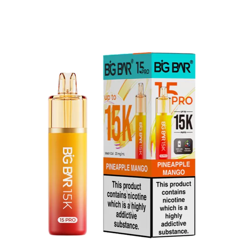 20mg (2%) Big Bar 15k Pro Prefilled Pod Vape Kit - Vape Co - Image 2