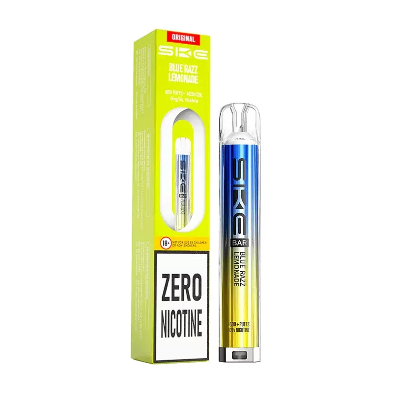 SKE Bar 600 Zero Nicotine Prefilled Pod Kit Blue Razz Lemonade - Strength#20mg (11FA9F)