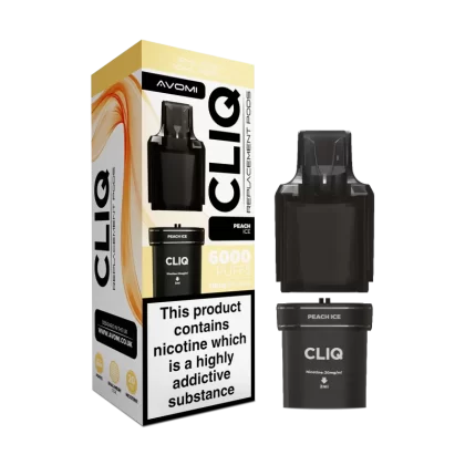Peach Ice Avomi Cliq 6000 Refill Pack - Ecigwizard