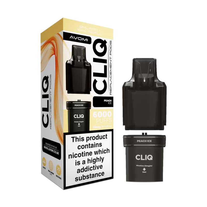 Peach Ice Avomi Cliq 6000 Refill Pack - Ecigwizard