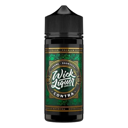 Wick Liquor Contra 100ml Vape Juice - Add Nic Shot#0 Nic Shots>1 x 18mg Nic Shot>2 x 18mg Nic Shots