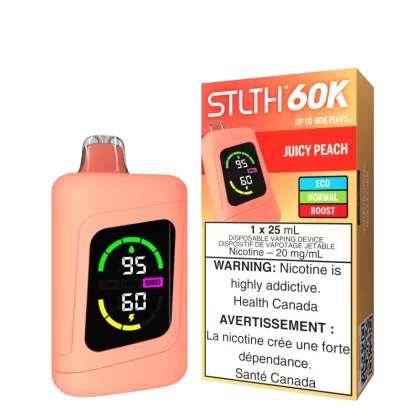 STLTH 60K - Juicy Peach - 20 mg/mL (wholeseller) - Excise AB, 20 mg/mL - AB