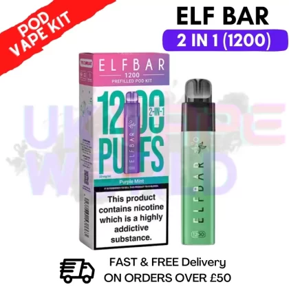 Purple Mint Elf Bar 1200 Puffs Prefilled Pod Kit