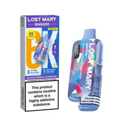 Lost Mary BM6000 Prefilled Pod Kit Blackcurrant Lemonade - 20mg