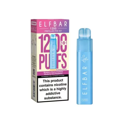 Elf Bar 1200 Blueberry Edition Pod Vape - Nicotine Strength#20mg (DC431A) (DC431A)