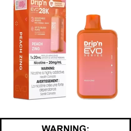 Peach Zing Drip’n EVO 28K Disposable Vape