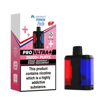 Straw' Grapefruit / Straw' Dragonfruit Hayati Pro Ultra Plus Refill Pack - 20mg - Vape Product