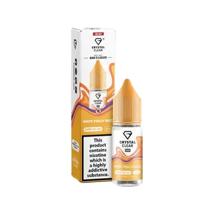 Crystal Clear Bar Salt White Peach Razz E Liquid 10ml - Nicotine Strength#20mg>10mg (253694)