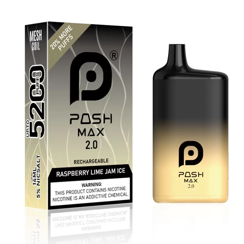 POSH MAX 2.0 Raspberry Lime Jam Ice 5200 Puffs