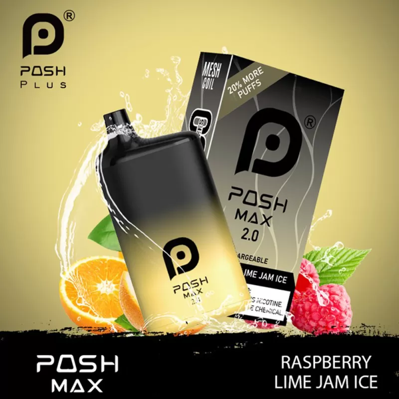 POSH MAX 2.0 Raspberry Lime Jam Ice 5200 Puffs - Image 2