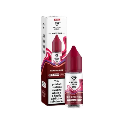 Crystal Clear Bar Salt Red Apple Ice E Liquid 10ml - Nicotine Strength#20mg>10mg (B31C88)