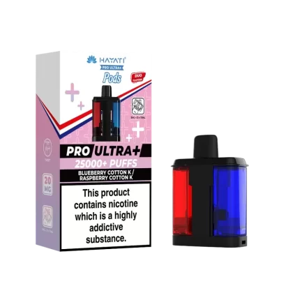 Hayati Pro Ultra Plus 25k Prefilled Pods Blueberry Cotton K/Raspberry Cotton K - Ecigpremium