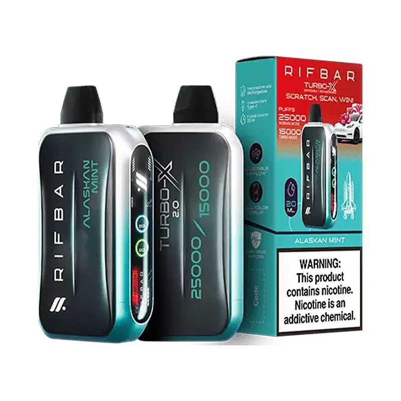 RIFBAR Turbo X 25K Rechargeable Disposable Device – 25000 Puffs - Pride Punch - Image 2