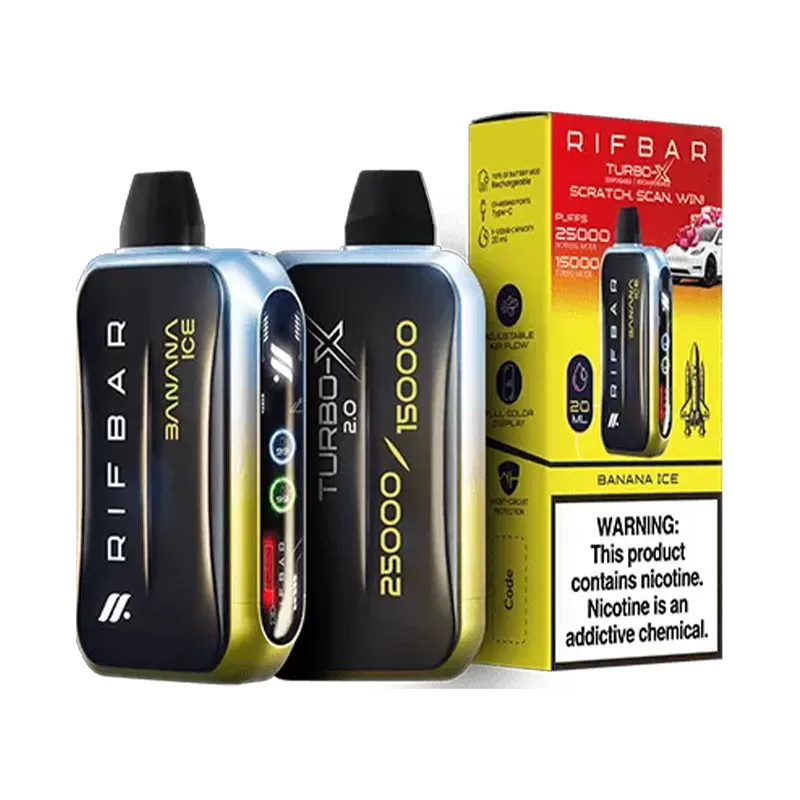 RIFBAR Turbo X 25K Rechargeable Disposable Device – 25000 Puffs - Pride Punch - Image 3