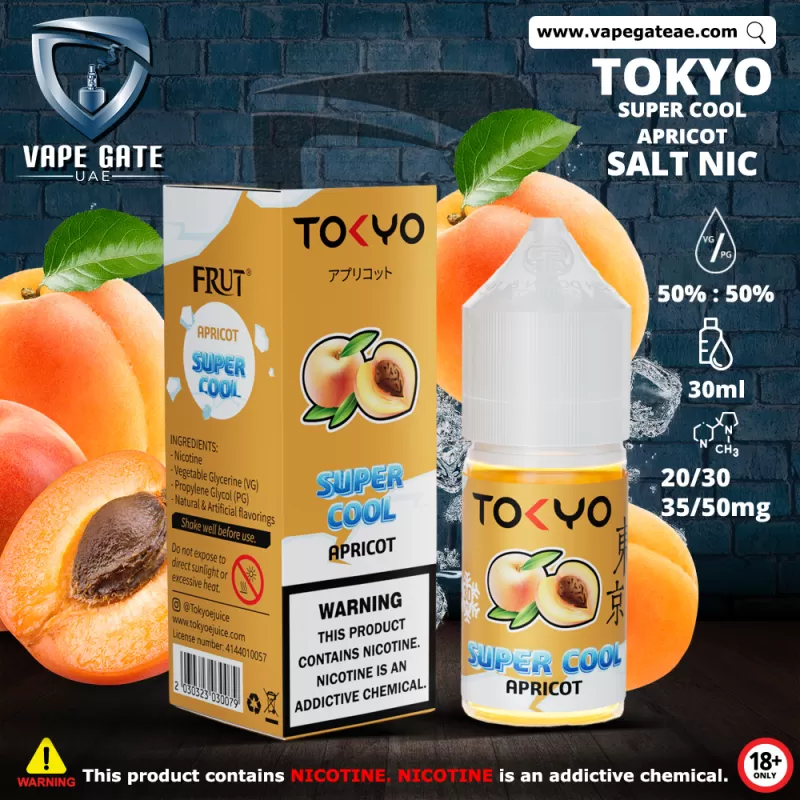 Tokyo Super Cool Apricot Saltnic 30ml - 35 mg / 30 ml