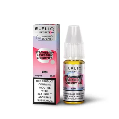 Strawberry Raspberry Cherry Ice Elfliq Nic Salt Elf Liq E-Liquid 5mg, 10mg, 20mg – 5pks, 10pks & 20pks