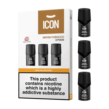 ICON Aquavape British Tobacco Pods (Pack of 3) - Ecigwizard
