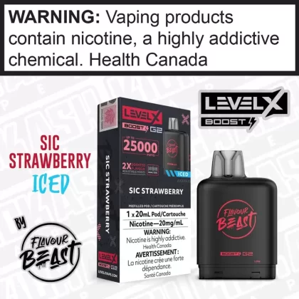Sic Strawberry Iced LEVEL X BOOST POD