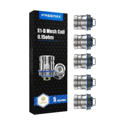 FreeMax X1-D Mesh Replacement Coils - X1 0.15 Ohm, X2 0.2 Ohm (0913FA)