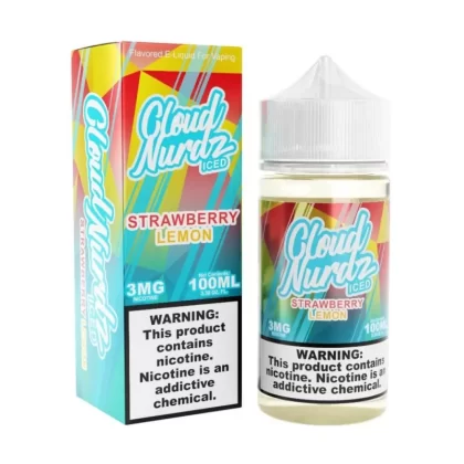 Cloud Nurdz Iced Strawberry Lemon eJuice - 100mL 0mg