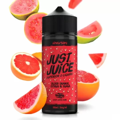 Just Juice Blood Orange & Guava 100ml Vape Juice - Size#0 Nic Shots>1 x 18mg Nic Shots>2 x 18mg Nic Shots