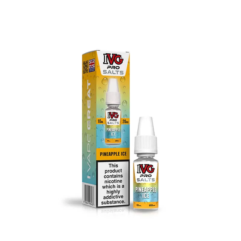IVG Pro Salts Pineapple Ice 10ml E-Liquid - Image 2