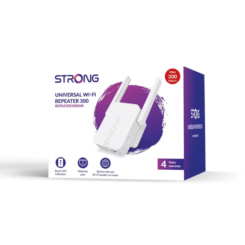 Strong REPEATER300SUK 300Mbps Universal Wi-Fi Range Extender (UK Plug)