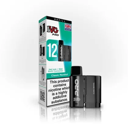 Classic Menthol Refill Pods (5-Pack) – IVG Pro 12 | 0mg / 10mg / 20mg Nic Salt