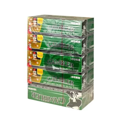 Gambler Filter Tubes 100 mm Menthol 5 Cartons of 200 - Vape Store