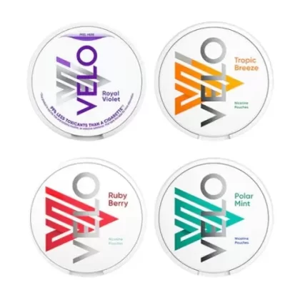 Velo Slim Nicotine Pouches (20 pouches/box) - Flavor#Ruby Berry-6mg>Ice Cool-6mg>Tropic Breeze-6mg>Urban Breeze-6mg>Polar Mint-6mg>Cinnamon Flame-10mg>Citrus Mint-10mg>Ice Cool-10mg>Polar Mi