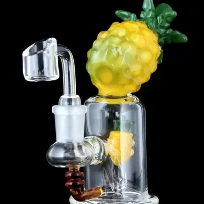 Smoke Cartel “Lil Piña” Pineapple Themed Mini Rig - Ejuicewarehouse