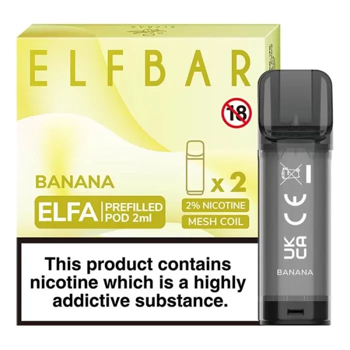 BANANA ELF BAR ELFA PREFILLED POD - Eliquidsupply
