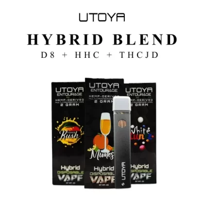 Utoya | Romeo Hybrid Blend THC-JD Disposable Vape – 2g - Strain#Mango Kush - Hybrid>White Runtz - Hybrid>Mimosa - Hybrid