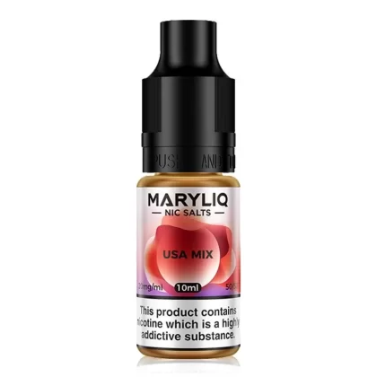 USA Mix By Maryliq Nic salt 10ml - Nicotine Strength#20mg (Salt)>10mg (Salt)