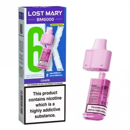 Lost Mary Grape BM6000 Nic Salt E Liquid Pods