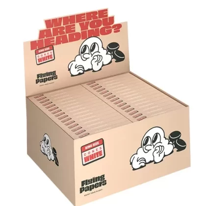 FLYING PAPERS | ‘Retail Display’ Pre-Rolled Cones | 109mm – Organic White Paper – 60 Count