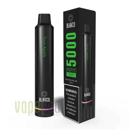 Blanco Rechargeable Disposable 5000 Puffs – Sour Apple - Vape Store