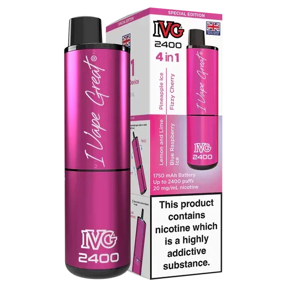 IVG 2400 Rechargeable Vape Special Edition - Strength#20mg (714521)