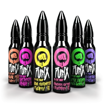 Riot Squad PUNX 50ml Shortfill - Choose Flavour#Apple Cucumber Mint & Aniseed>Banana Raspberry & Dragonfruit>Blackcurrant & Watermelon>Guava Passionfruit & Pineapple>Mango Peach &Pineapple>R (685934)