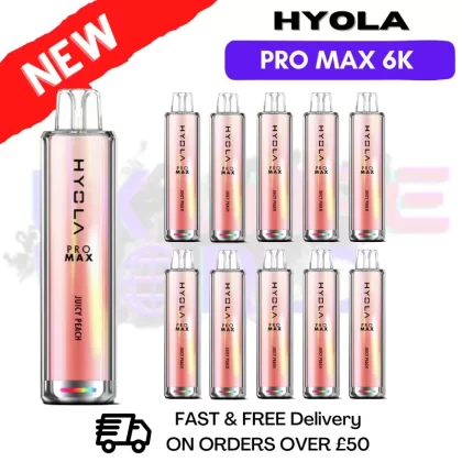 Juicy Peach Hyola Pro Max 8000 Puff Box Of 10