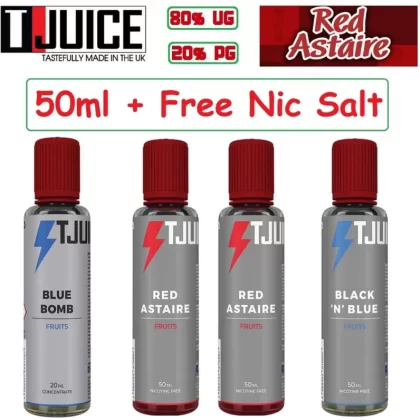 50ml Blue Bomb T Juice E Liquid 80%VG + FREE Nic Salt - A. 0mg (Nicotine Free!!), 1X 10ml Nic Salt – (to make 3mg); Vape Product