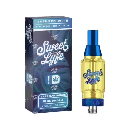 Sweet Lyfe Live Resin HHC +THC-P Cartridge – 2500mg - Amount#1>3 Pack (20% Off)~Strain#Blue Dream>PIneapple Express>Durban Poison>Watermelon Zkittlez>Sour Diesel>Cheetah Piss