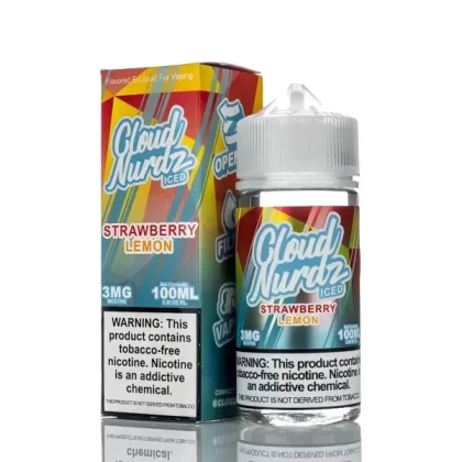 Cloud Nurdz E-Liquid - Strawberry Lemon Iced - 100ml - 6mg