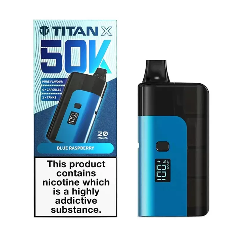 Titan X 50K Prefilled Pod Kit - Blueberry Raspberry - Image 3