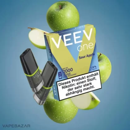 Veev One Pods – Sour Apple (2er Pack) - Veev / ca. 2000 insgesamt / 20mg/ml