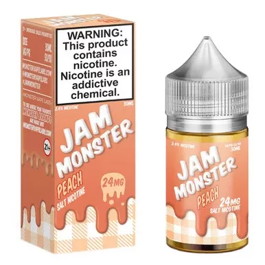 Peach By Jam Monster Salts E-Liquid - Flavor & Nicotine Level#24mg>48mg