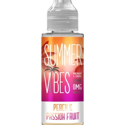 Summer Vibes Peach & Passion Fruit E Liquid 120ml - 0mg